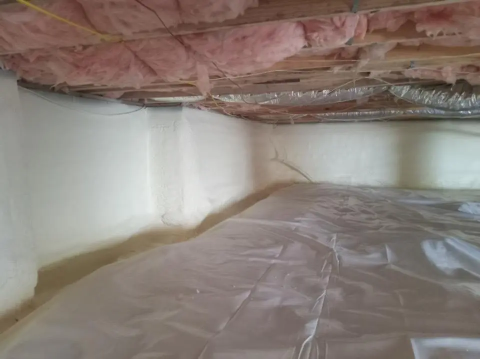 Crawl space encapsulation with closed-cell spray foam for Attic Insulation in Le Mars